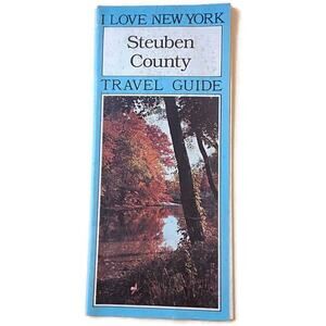 Steuben County Travel Guide 2/1979 Map Illustration Dan Balassone I Love NY